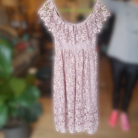 Pink off-the-shoulder long dress - Picture 2 of 7